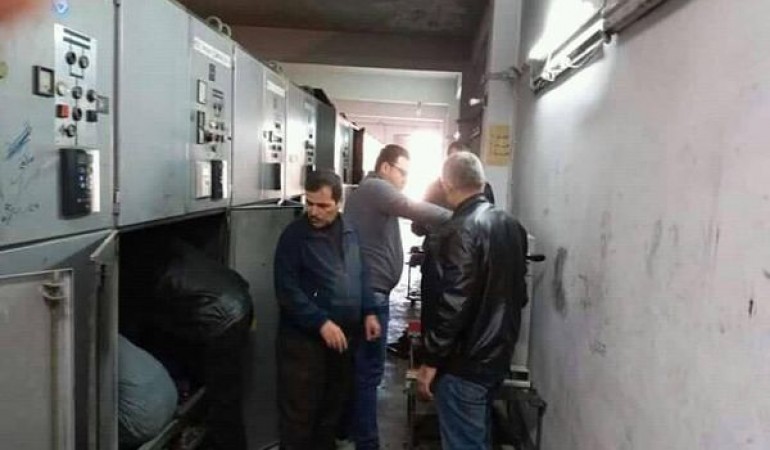 إصلاح الأعطال التي حدثت في محطة تحويل دمر 20/66 ك.ف صباح اليوم.
