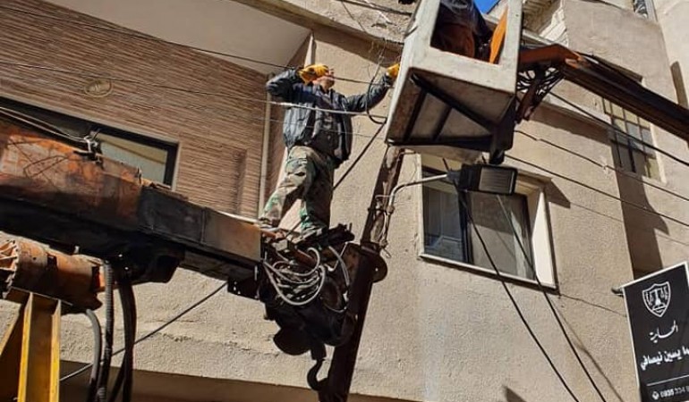 أضرار الشبكة الكهربائية في حمص