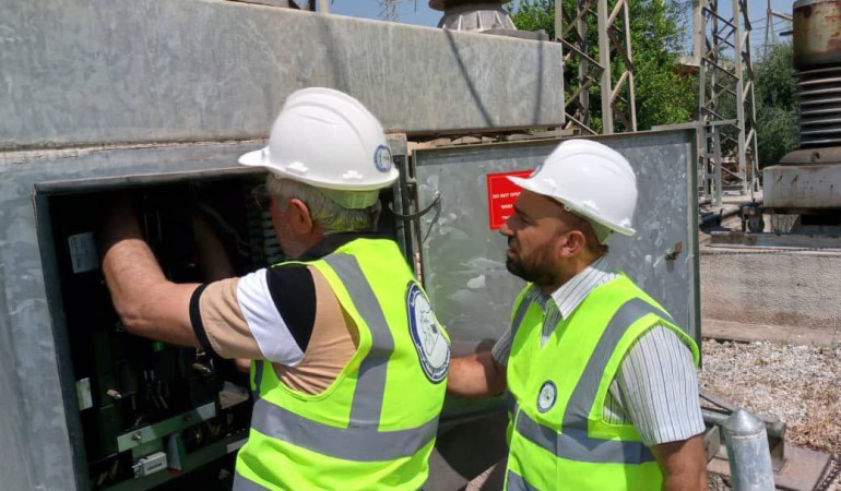 صيانة في محطة تحويل حماة1