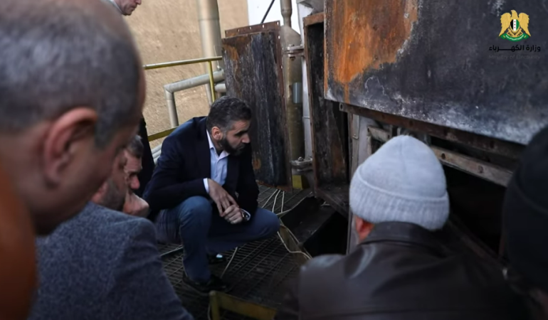 جولة تفقدية لوزير الكهرباء إلى المحطة الحرارية في السفيرة بريف حلب لمتابعة أعمال الصيانة والتأهيل في