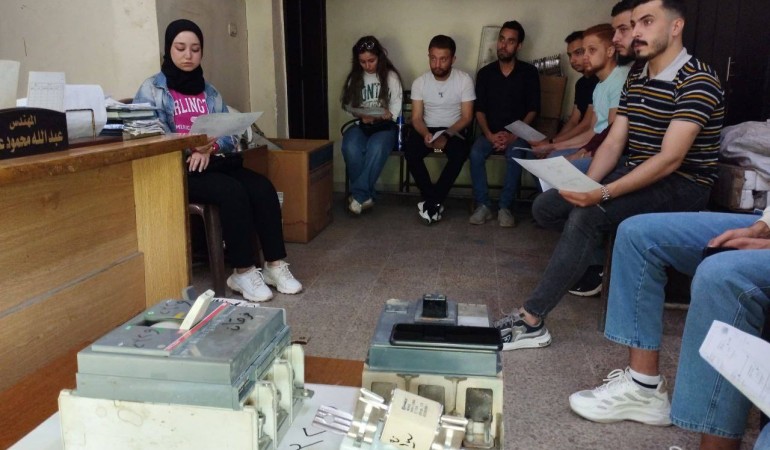 تنظيم برنامج تدريبي ميداني لطلاب كلية الهندسة الكهربائية في جامعة حلب