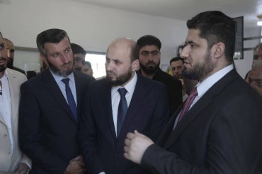 تدشين مشروع حقل منظومة الطاقة الشمسية في محطة مياه العرشاني غربي مدينة إدلب