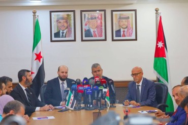 مؤتمر صحفي حول تعزيز التعاون الثنائي في مجالي الطاقة والمياه بين سوريا والأردن